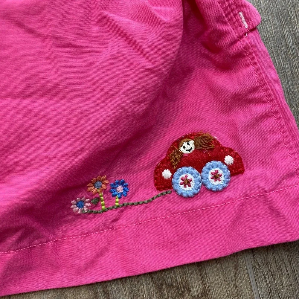 OshKosh B'gosh Pink Skirt 12 Months Embroidered Flowers Cotton Nylon Spring Y2K‎